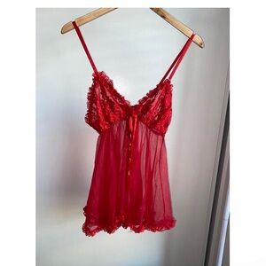 Red Lace Sheer Lingerie